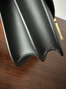 constance 18 black epsom gold hardware