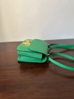 constance 18 green epsom gold hardware
