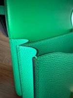 constance 18 green epsom gold hardware