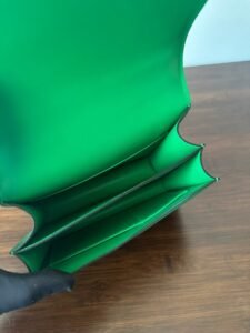 constance 18 green epsom gold hardware