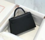 hm kelly mini 20 black epsom gold hardware