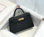 hm kelly mini 20 black epsom gold hardware