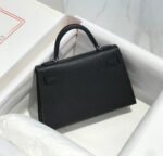 hm kelly mini 20 black epsom silver hardware