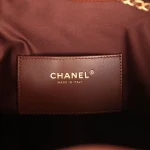 Chanel Medium 25 Hobo Bag Brown Caviar Antique Gold Hardware - Image 10