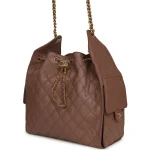 Chanel Medium 25 Hobo Bag Brown Caviar Antique Gold Hardware - Image 5