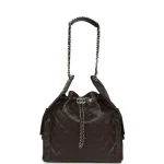 Chanel Medium 25 Hobo Bag Dark Brown Shiny Aged Calfskin Silver Hardware - Image 7