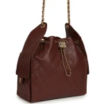 Chanel Medium 25 Hobo Bag Brown Caviar Antique Gold Hardware - Image 2