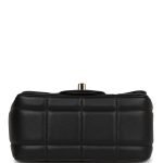 Chanel Monaco Mini Square Flap Bag Black Lambskin Light Gold Hardware - Image 6