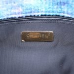Chanel Large 19 Flap Bag Purple and Blue Wool Tweed Mixed Hardware - Image 9