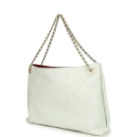 Chanel Large "Eyes on You" CC Shopping Bag Light Blue Lambskin Gold Hardware - Image 5