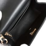 Chanel Monaco Mini Square Flap Bag Black Lambskin Light Gold Hardware - Image 8