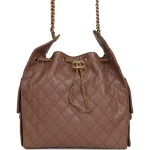 Chanel Medium 25 Hobo Bag Brown Caviar Antique Gold Hardware - Image 2