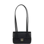 Chanel Mini Preppy Coco Clutch with Straps Navy Blue Shiny Caviar Brushed Gold Hardware - Image 6