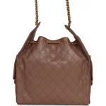 Chanel Medium 25 Hobo Bag Brown Caviar Antique Gold Hardware - Image 4