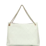 Chanel Large "Eyes on You" CC Shopping Bag Light Blue Lambskin Gold Hardware