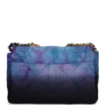 Chanel Large 19 Flap Bag Purple and Blue Wool Tweed Mixed Hardware - Image 4