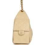 Chanel Small 25 Hobo Bag Beige Caviar Antique Gold Hardware - Image 3
