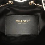 Chanel Small 25 Hobo Bag Black and White Calfskin Light Gold Hardware - Image 9