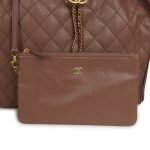 Chanel Medium 25 Hobo Bag Brown Caviar Antique Gold Hardware - Image 8