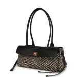 Chanel Small "Urban Essential" East West Shopping Tote Black Calfskin and Multi Tweed Gold Hardware - Image 5