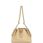 Chanel Small 25 Hobo Bag Beige Caviar Antique Gold Hardware - Image 7