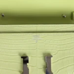 Hermes Constance Wallet To Go Jaune Bourgeon Matte Alligator Palladium Hardware - Image 7