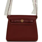 Hermes Herbag Zip 20 Mini Rouge H Toile Militaire Canvas and Vache Hunter Gold Hardware