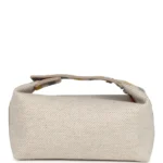 Hermes Bride-A-Brac Au Carre Case PM Seigle Wool Palladium Hardware - Image 4