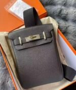 Herm&egrave;s Hac a doc black Togo leather custom