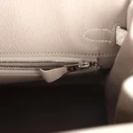 Hermes Birkin 25 Himalaya Niloticus Crocodile Diamond Encrusted Palladium Hardware - Image 11