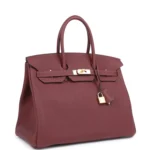 Hermes Birkin 35 Rouge H Togo Gold Hardware - Image 2