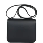 Hermes Constance 18 "Dancing Flowers" Black Embroidered Swift Palladium Hardware - Image 4