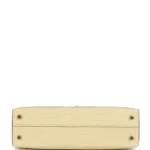 Hermes Special Order (HSS) Kelly Sellier 20 Vanille and Vert D'Eau Matte Alligator Permabrass Hardware - Image 6