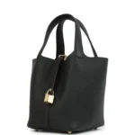 Hermes Picotin Lock 18 Black Clemence Gold Hardware - Image 5