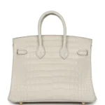 Hermes Birkin 25 Beton Matte Alligator Gold Hardware - Image 4