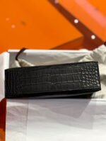 Herm&egrave;s Kelly Mini 20 in custom-made black crocodile leather - Image 6