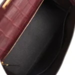 Hermes Kelly Retourne 28 Bordeaux Matte Alligator Gold Hardware - Image 8