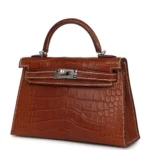 Hermes Kelly Sellier 20 Fauve Matte Alligator Barenia Palladium Hardware - Image 5