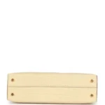 Hermes Kelly Sellier 20 Vanille Matte Alligator Gold Hardware - Image 6