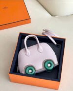 Herm&egrave;s mini bowlide fantasy purple wheel bag custom - Image 5