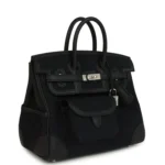 Hermes Birkin 25 Cargo Black Toile Goeland and Black Swift Palladium Hardware - Image 2