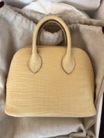 Bolide Mini 18CM Matte crocodile leather vanilla