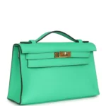 Hermes Kelly Pochette Vert Comics Swift Gold Hardware - Image 2