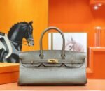 Herm&egrave;s Birkin platinum bag, ivory color, Togo style, fully hand-sewn, gold buckle, 29-42cm long customization