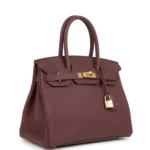Hermes Birkin 30 Rouge Sellier Togo Gold Hardware - Image 2