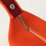 Hermes Bride A Brac Carre Case PM Feu Canvas Palladium Hardware - Image 8