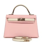 Hermes Special Order (HSS) Kelly Sellier 20 Rose Sakura and Nata Chevre Mysore Permabrass Hardware