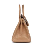 Hermes Birkin 25 Chai Matte Alligator Palladium Hardware - Image 3