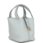 Hermes Picotin Lock 22 Bleu Pale Clemence Gold Hardware - Image 2