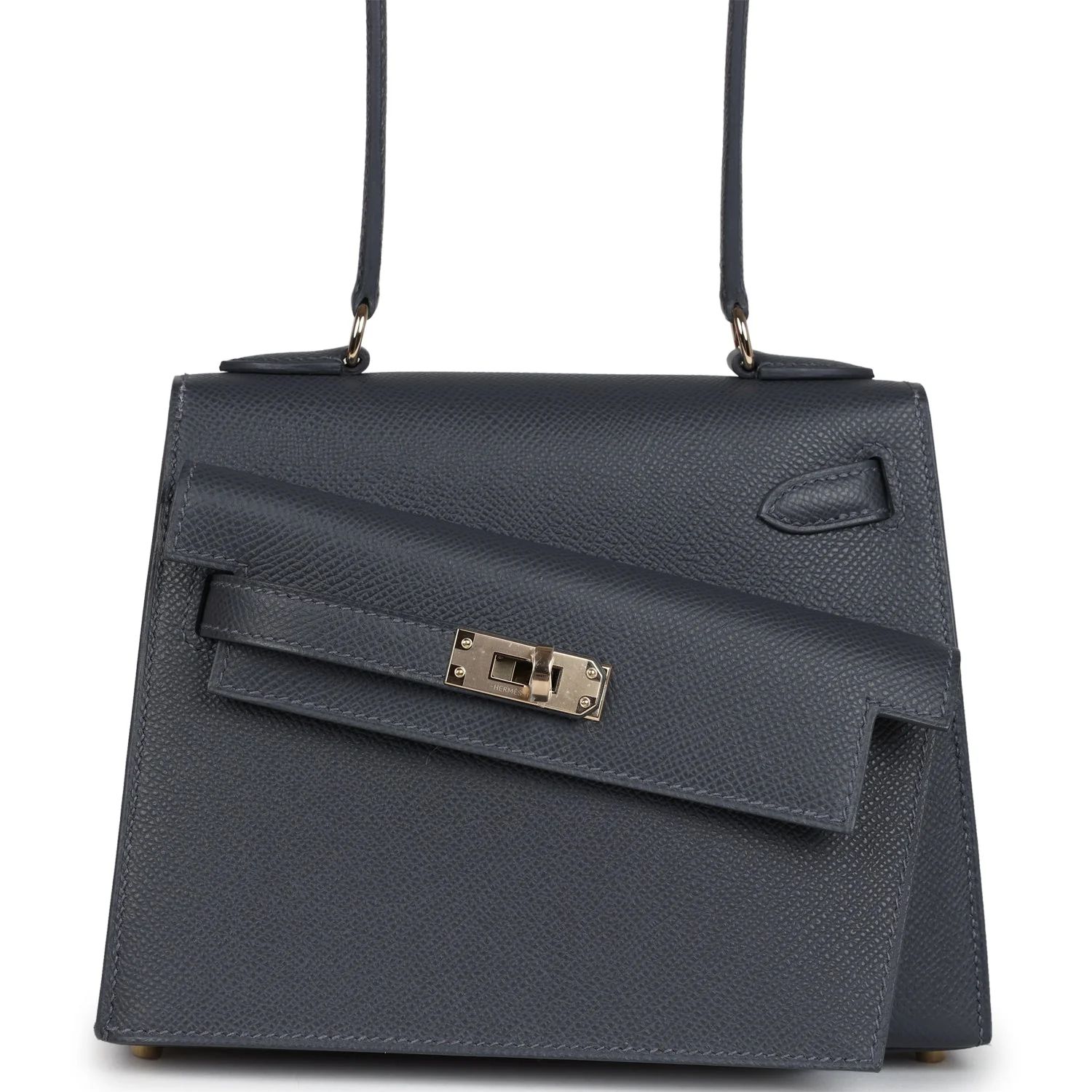 0DB123AD-F569-CD99-4785-9467278AA446.webp Hermes Kelly Sellier En Desordre 20 Ardoise Epsom Permabrass Hardware - Image 1